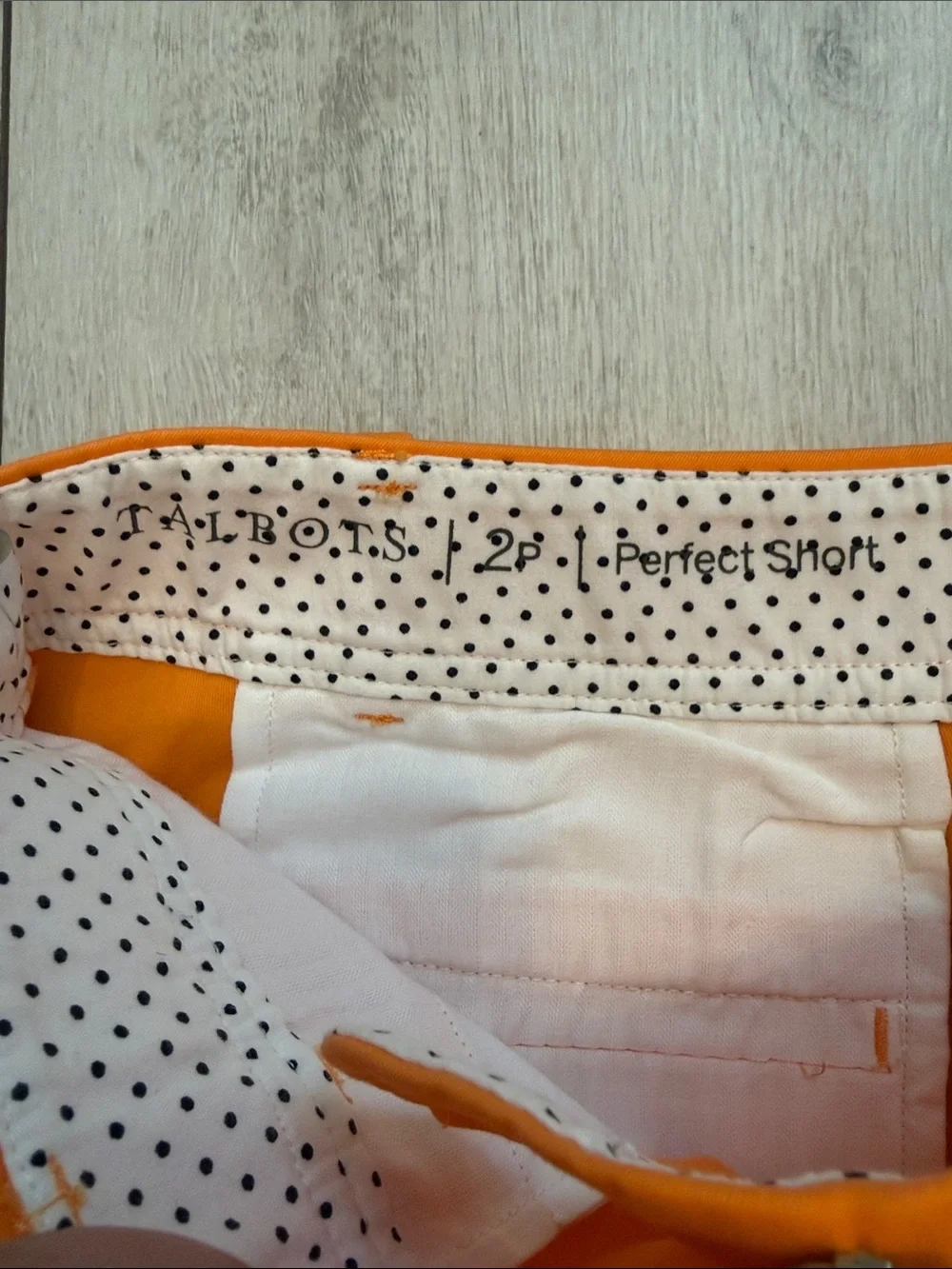 TALBOTS Women's Orange Bermuda Shorts, 2P, NWOT